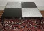 1960s Marble, Granite & Chrome Occasional Table