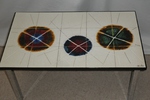 Signed Ceramic Tile Topped & Chrome Table