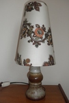 Mid Century German Pottery Table Lamp & Shade