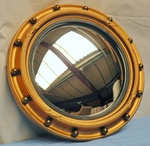 Regency style Gilded Convex Mirror or Butler’s mirror