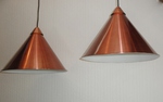 Pair of Copper coloured Pendant Lights from Hermia 