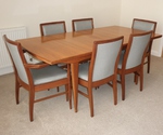 1960s Alfred Cox Walnut Dining Table & 6 Chairs (Dining Suite)