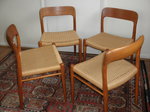 Set of four - Niels O Moller Model 75 chairs