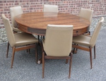 Robert Heritage Drum Dining table & Six Chairs designed for Archie Shine